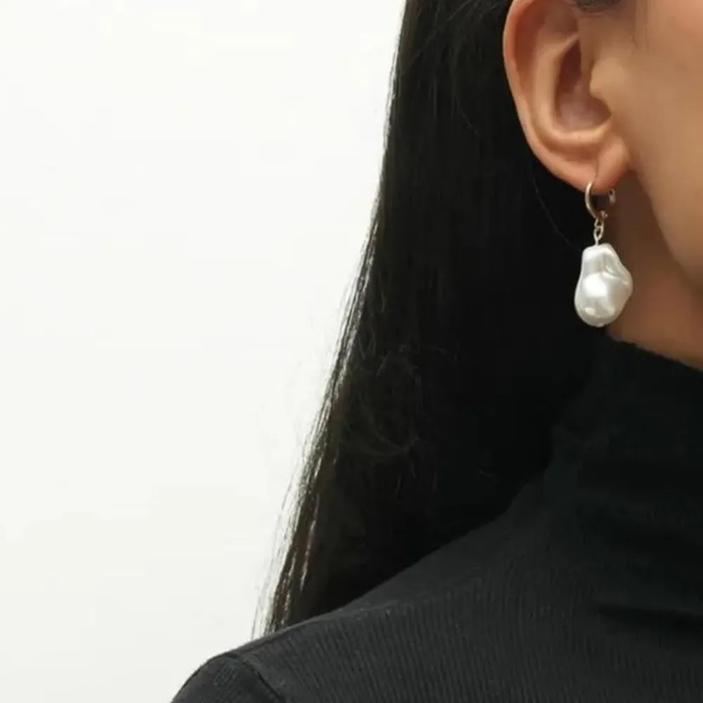 14k Gold/Silver Plated Pearl Drop Dangle Earrings for Women Long Chain Tassel Earrings Statement for Bridal Wedding