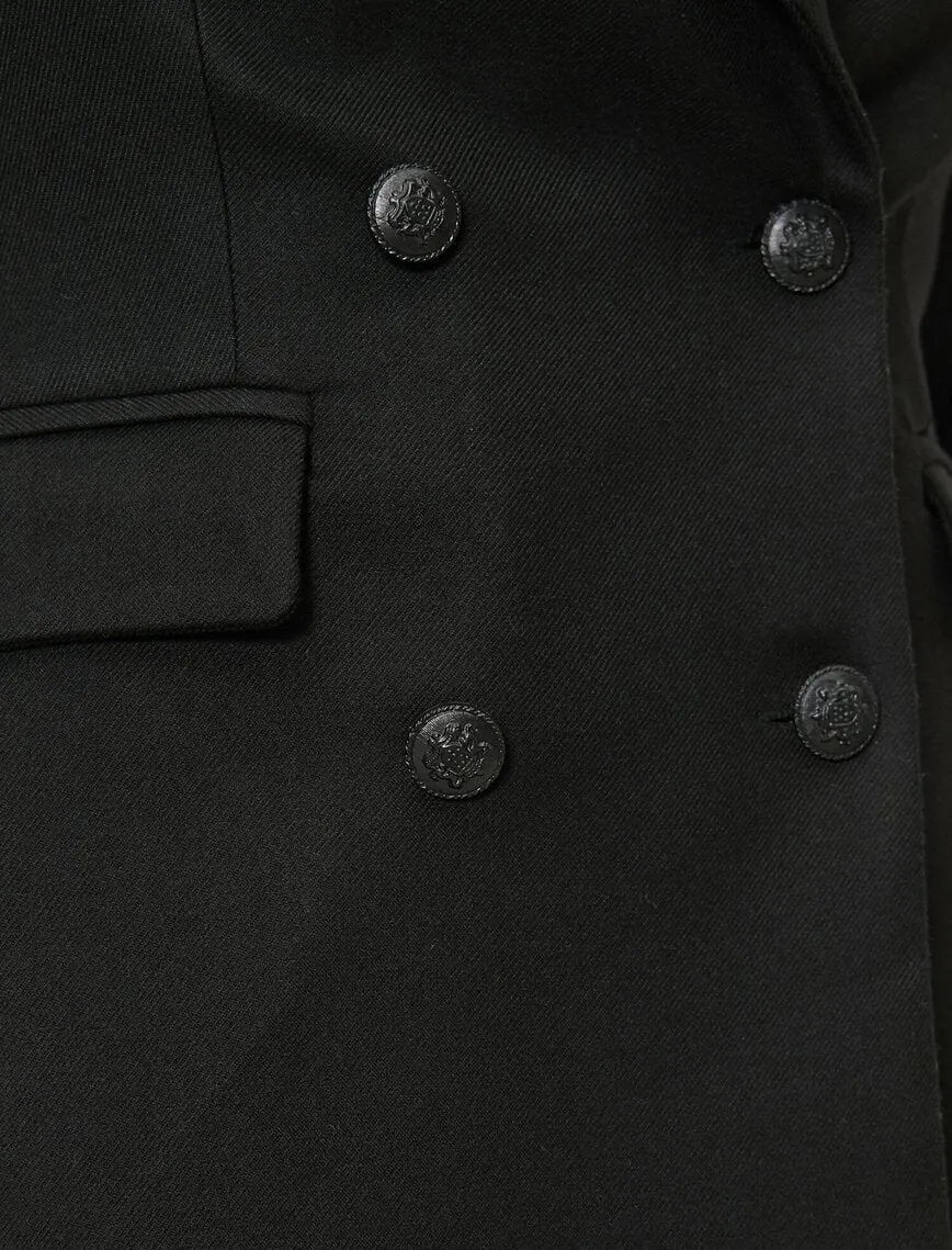 16501 Black Double-Breasted Jacket