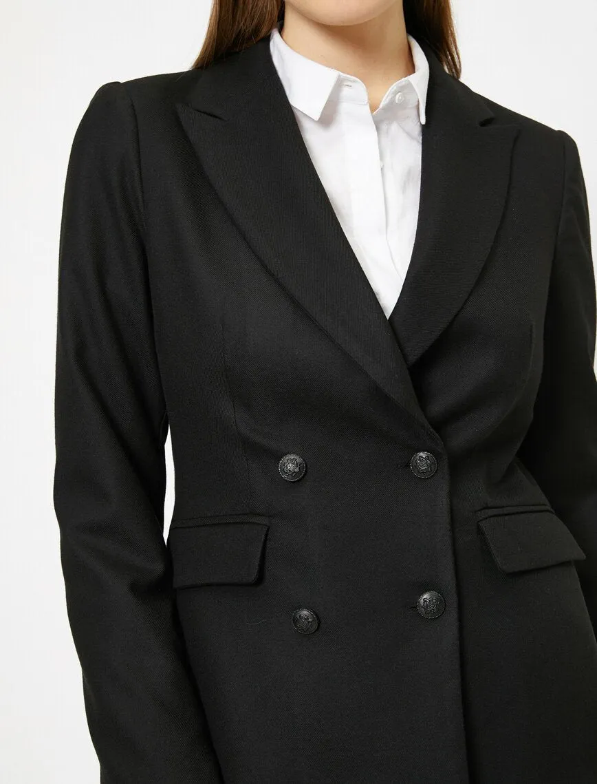 16501 Black Double-Breasted Jacket
