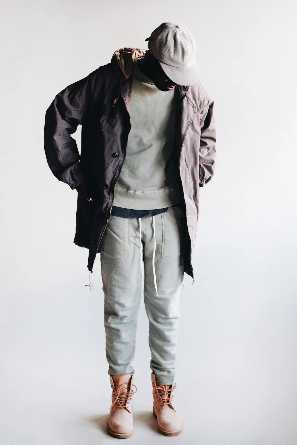2 Tone Wool Cap - Light Grey