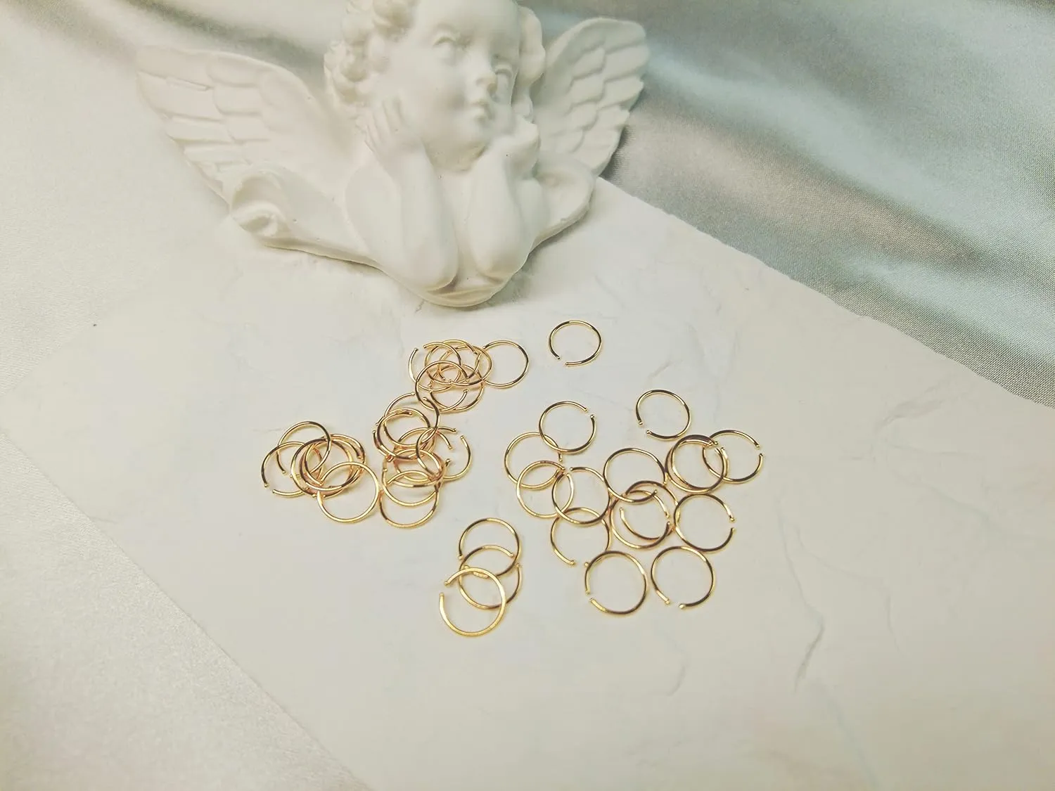 2pcs 24G 925 Sterling silver handmade earrings nose rings (Rose gold, 9mm)