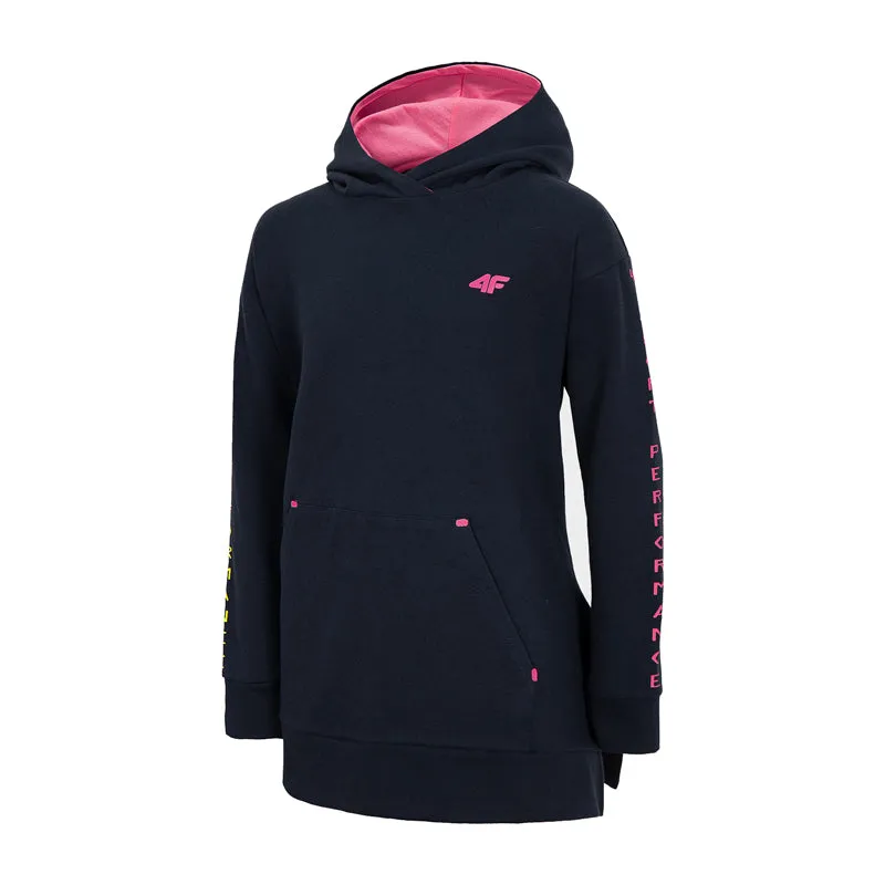 4F Dark Blue Long Hoodies 686