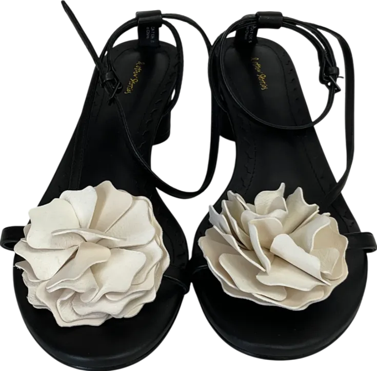 & Other Stories Black Heeled Leather Sandals UK 5 EU 38 