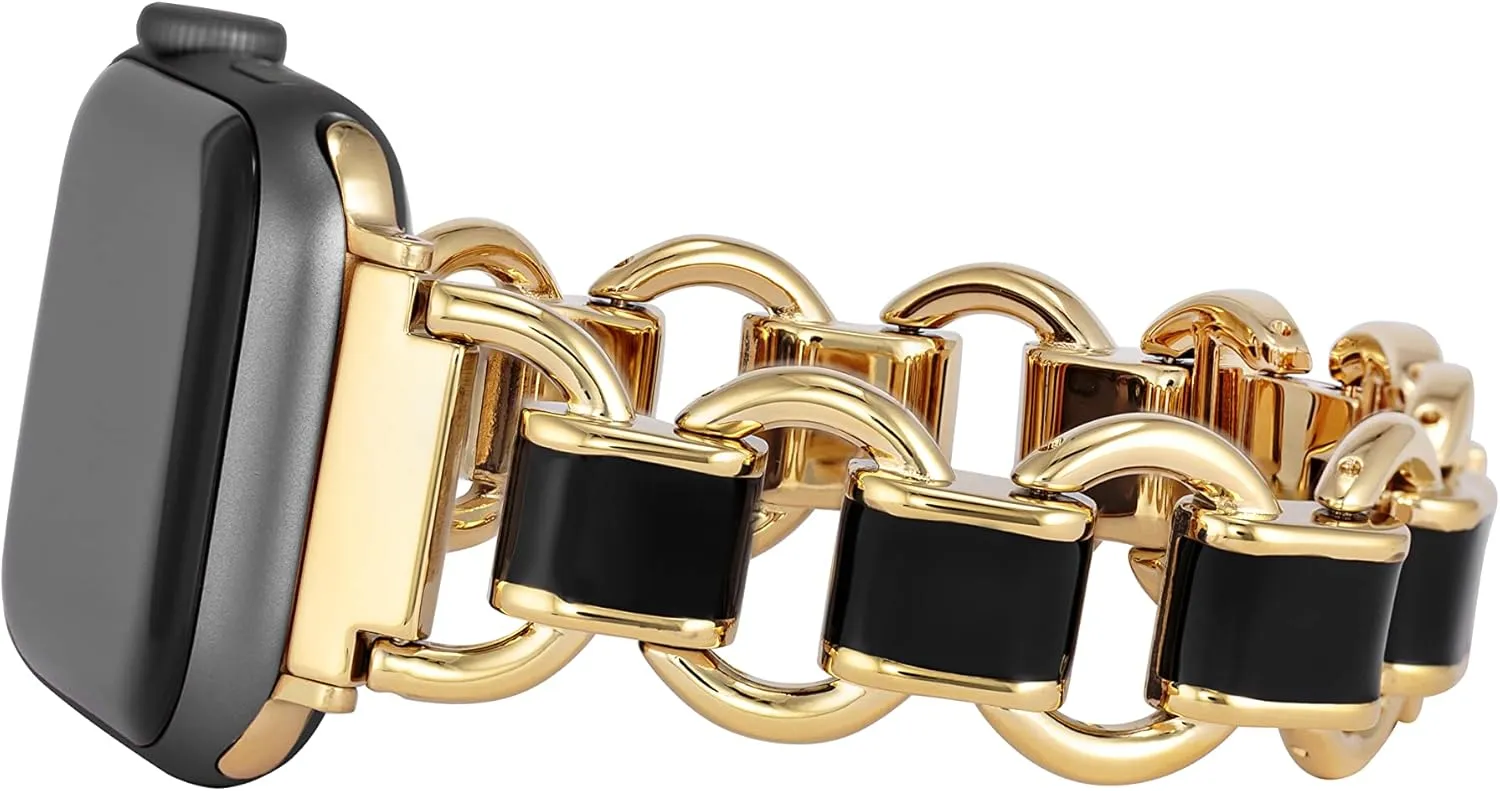 Anne Klein Fashion Chain Bracelet for Apple Watch, Secure, Adjustable, Apple Watch Replacement Band, Fits Most Wrists