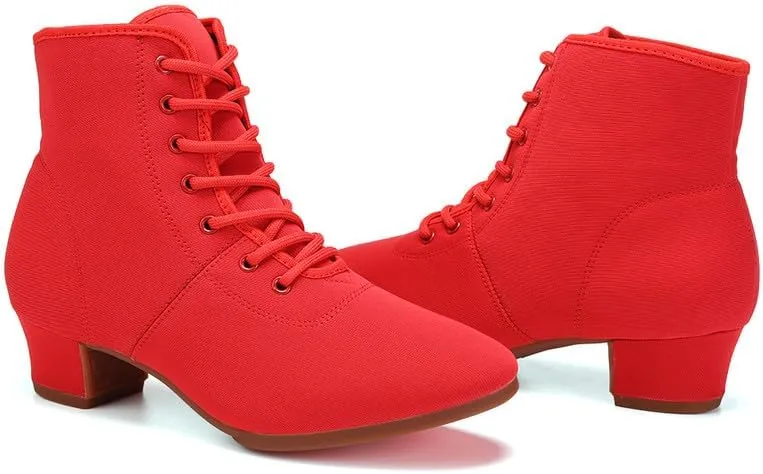 AOQUNFS Women Latin Dance Shoes Ballroom Lace-up Salsa Practice Dance Shoes,Model GB-NJB