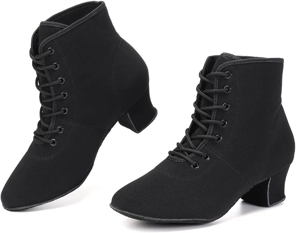 AOQUNFS Women Latin Dance Shoes Ballroom Lace-up Salsa Practice Dance Shoes,Model GB-NJB