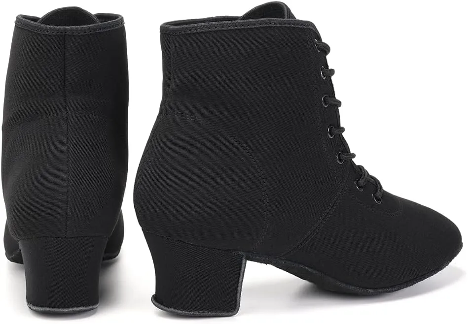 AOQUNFS Women Latin Dance Shoes Ballroom Lace-up Salsa Practice Dance Shoes,Model GB-NJB