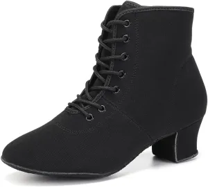 AOQUNFS Women Latin Dance Shoes Ballroom Lace-up Salsa Practice Dance Shoes,Model GB-NJB