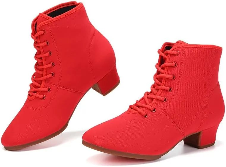 AOQUNFS Women Latin Dance Shoes Ballroom Lace-up Salsa Practice Dance Shoes,Model GB-NJB