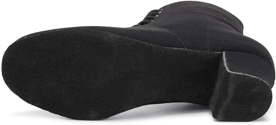 AOQUNFS Women Latin Dance Shoes Ballroom Lace-up Salsa Practice Dance Shoes,Model GB-NJB