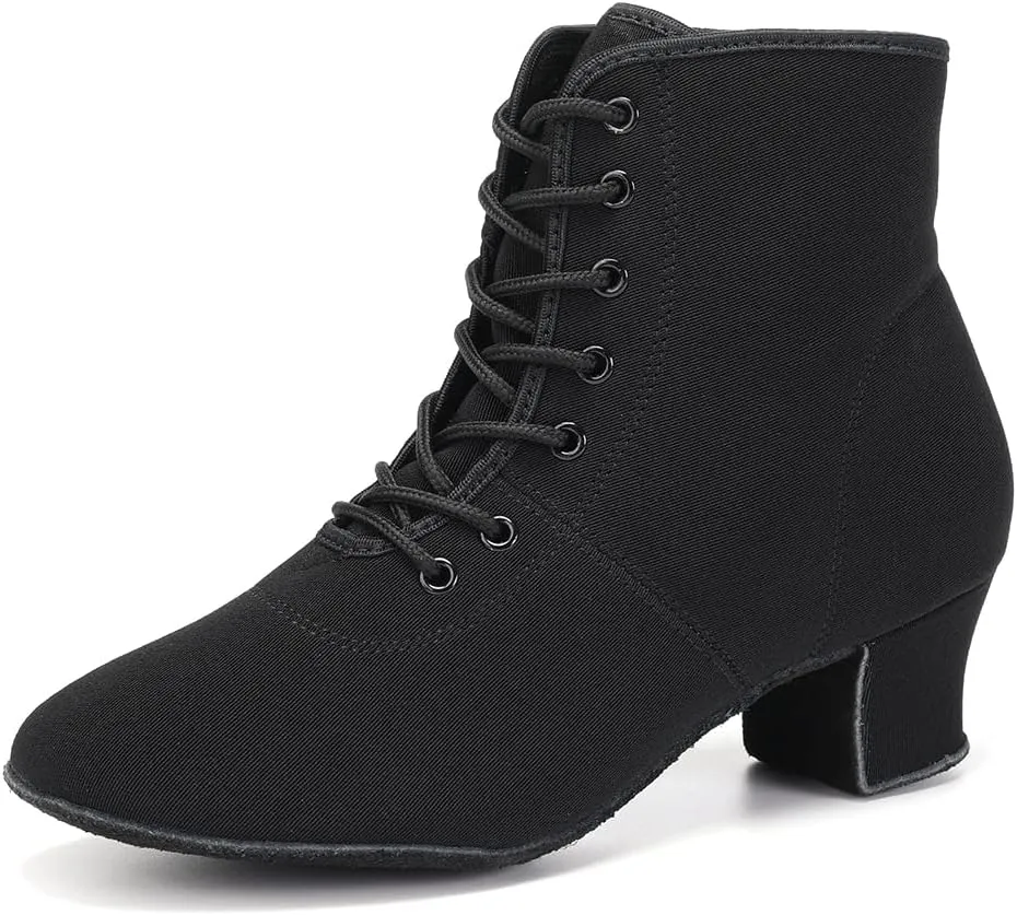 AOQUNFS Women Latin Dance Shoes Ballroom Lace-up Salsa Practice Dance Shoes,Model GB-NJB