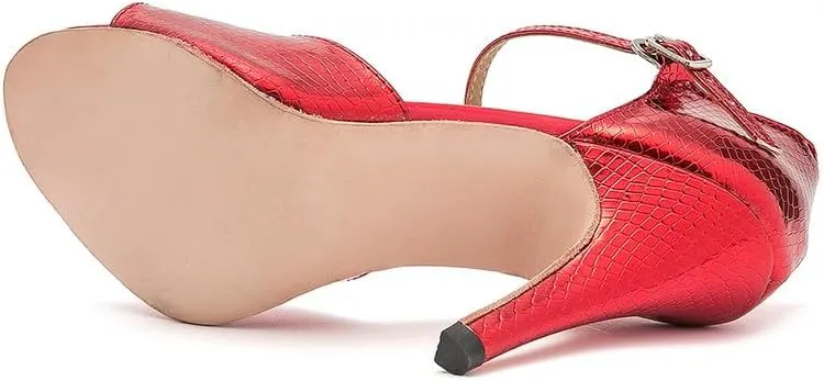 AOQUNFS Women's Latin Dance Shoes Open Toe Ballroom Salsa Tango Dance Performance Shoes