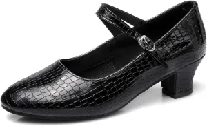 AOQUNFS Women'ss Ballroom Dance Shoes Women's Closed Toe Walts Salsa Latin Dance Shoes,CCZ-813