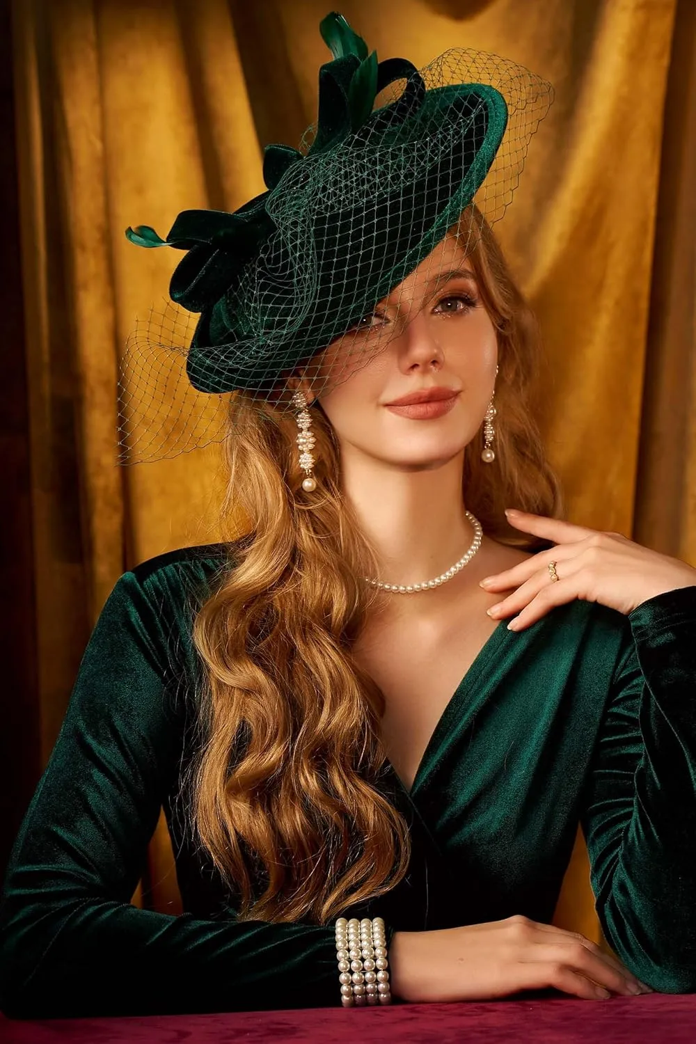 BABEYOND Tea Party Fascinator Kentucky Hat Fascinator Cocktail Pillbox Hat Derby Headband