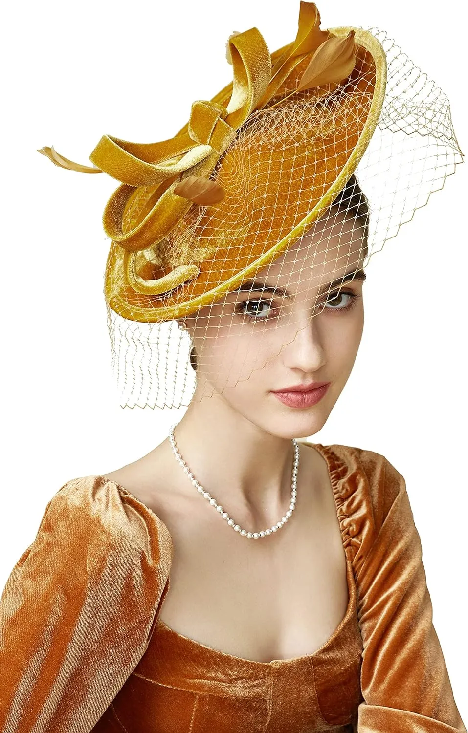 BABEYOND Tea Party Fascinator Kentucky Hat Fascinator Cocktail Pillbox Hat Derby Headband