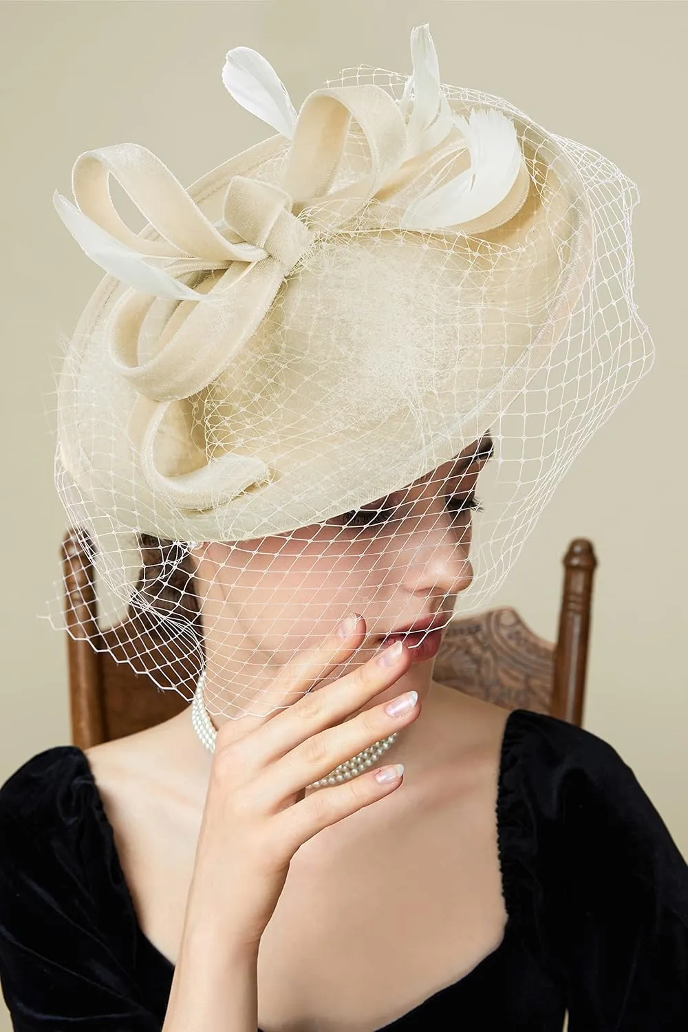 BABEYOND Tea Party Fascinator Kentucky Hat Fascinator Cocktail Pillbox Hat Derby Headband