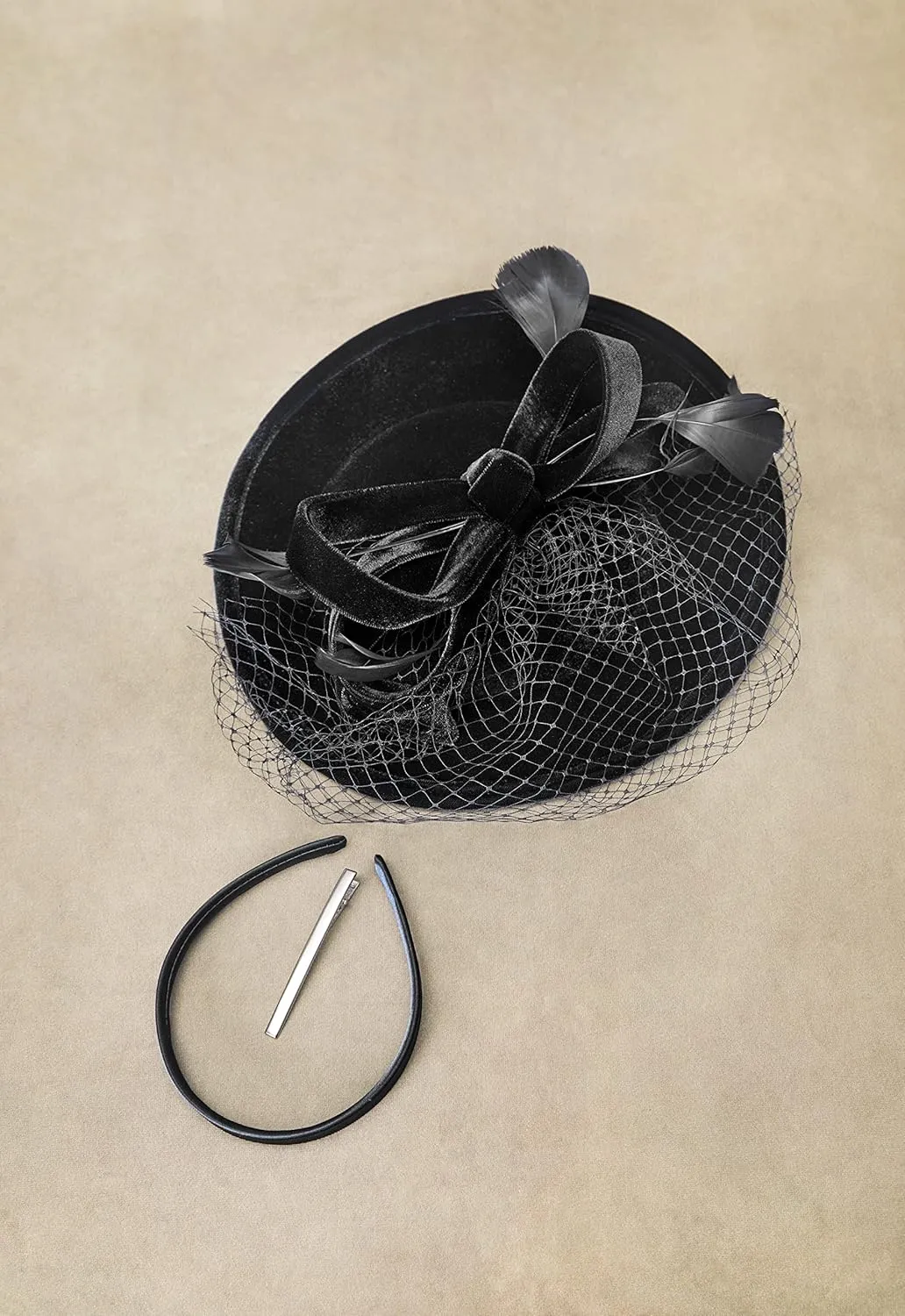 BABEYOND Tea Party Fascinator Kentucky Hat Fascinator Cocktail Pillbox Hat Derby Headband