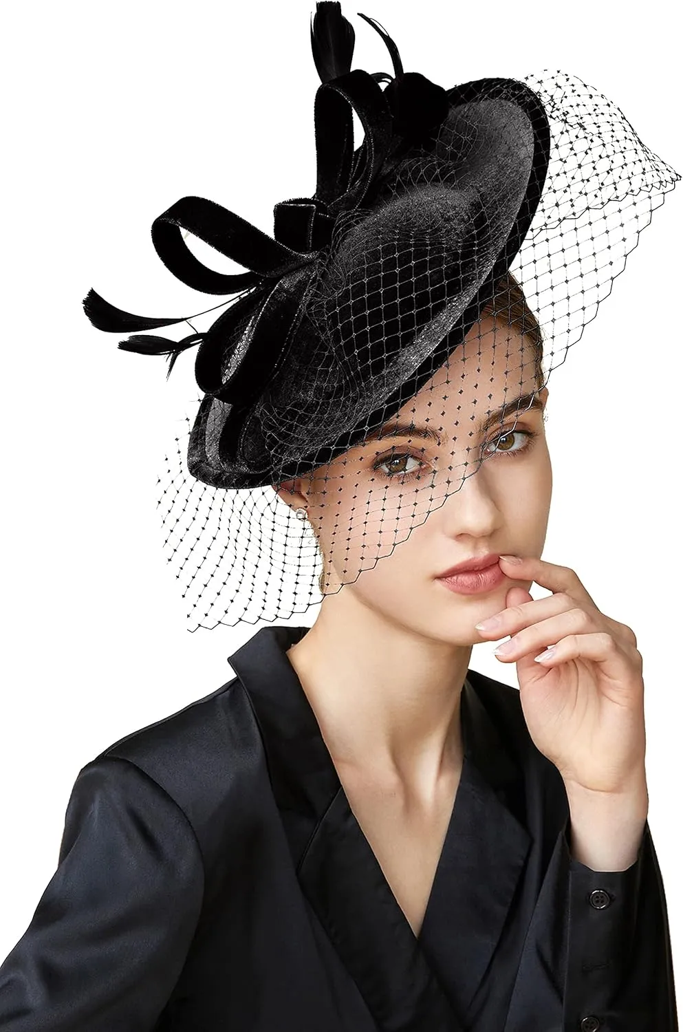 BABEYOND Tea Party Fascinator Kentucky Hat Fascinator Cocktail Pillbox Hat Derby Headband