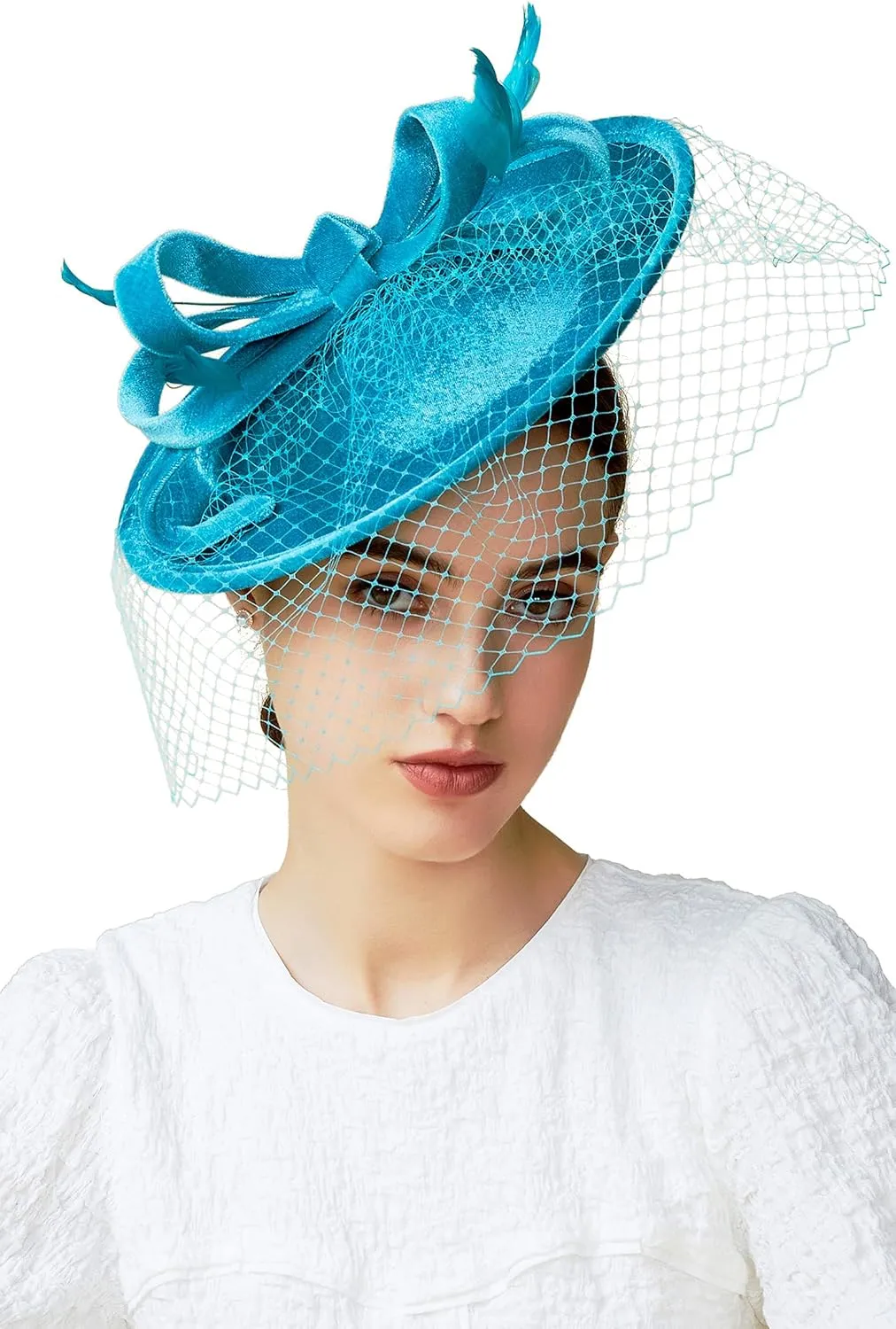 BABEYOND Tea Party Fascinator Kentucky Hat Fascinator Cocktail Pillbox Hat Derby Headband