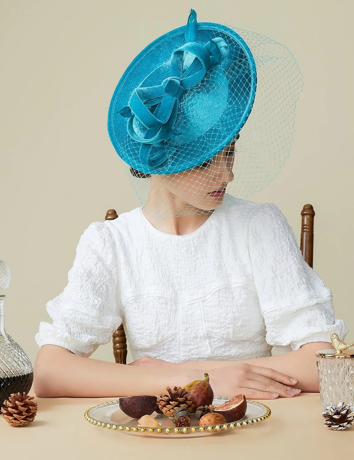 BABEYOND Tea Party Fascinator Kentucky Hat Fascinator Cocktail Pillbox Hat Derby Headband