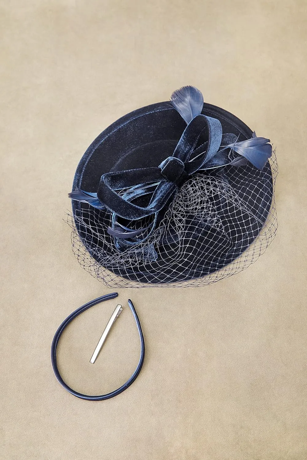 BABEYOND Tea Party Fascinator Kentucky Hat Fascinator Cocktail Pillbox Hat Derby Headband