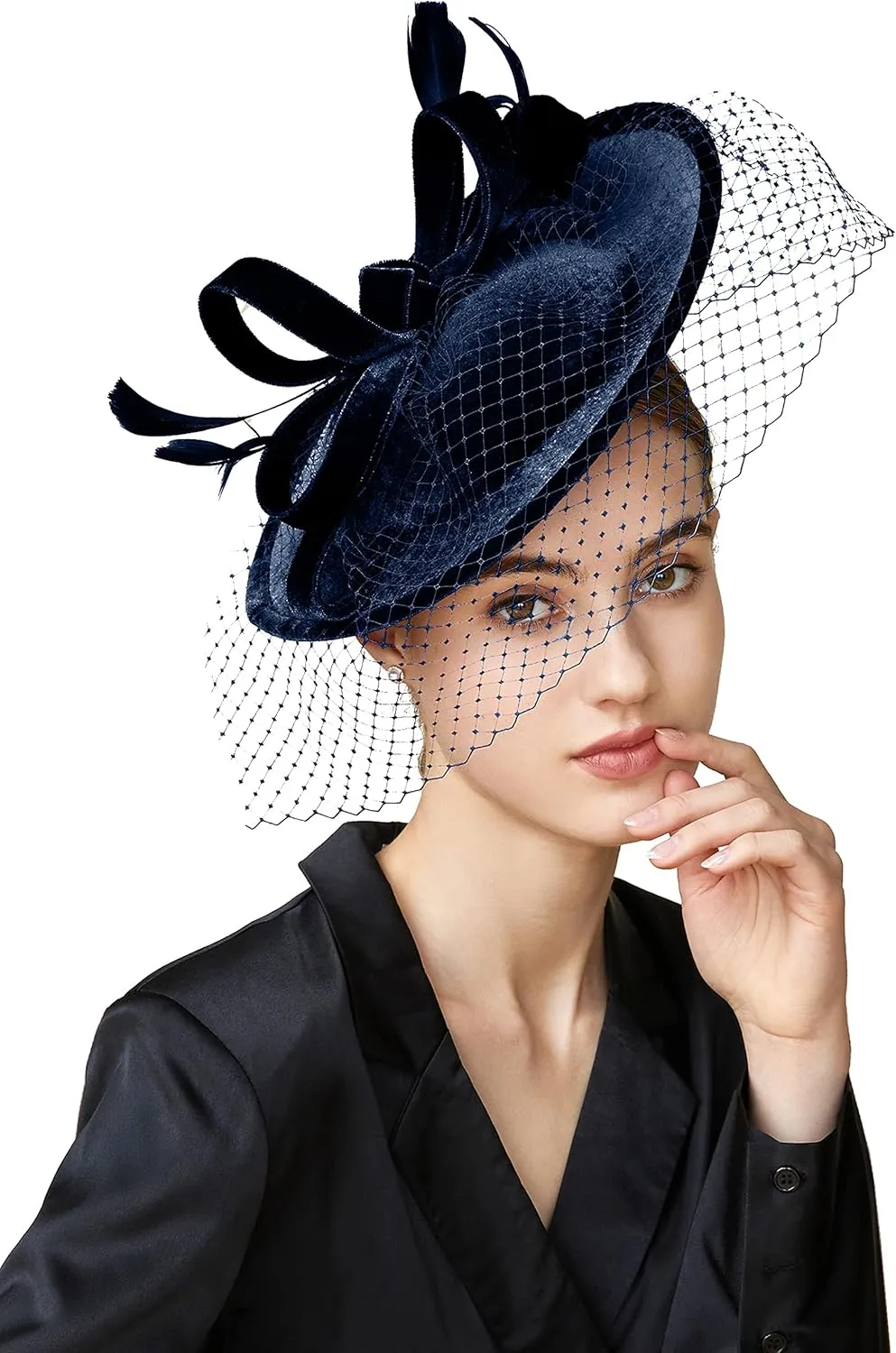 BABEYOND Tea Party Fascinator Kentucky Hat Fascinator Cocktail Pillbox Hat Derby Headband