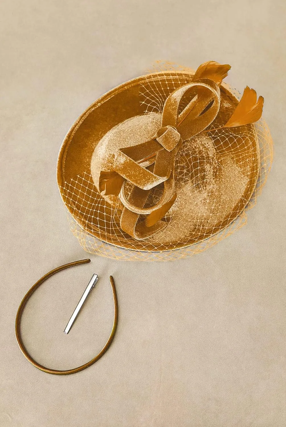 BABEYOND Tea Party Fascinator Kentucky Hat Fascinator Cocktail Pillbox Hat Derby Headband