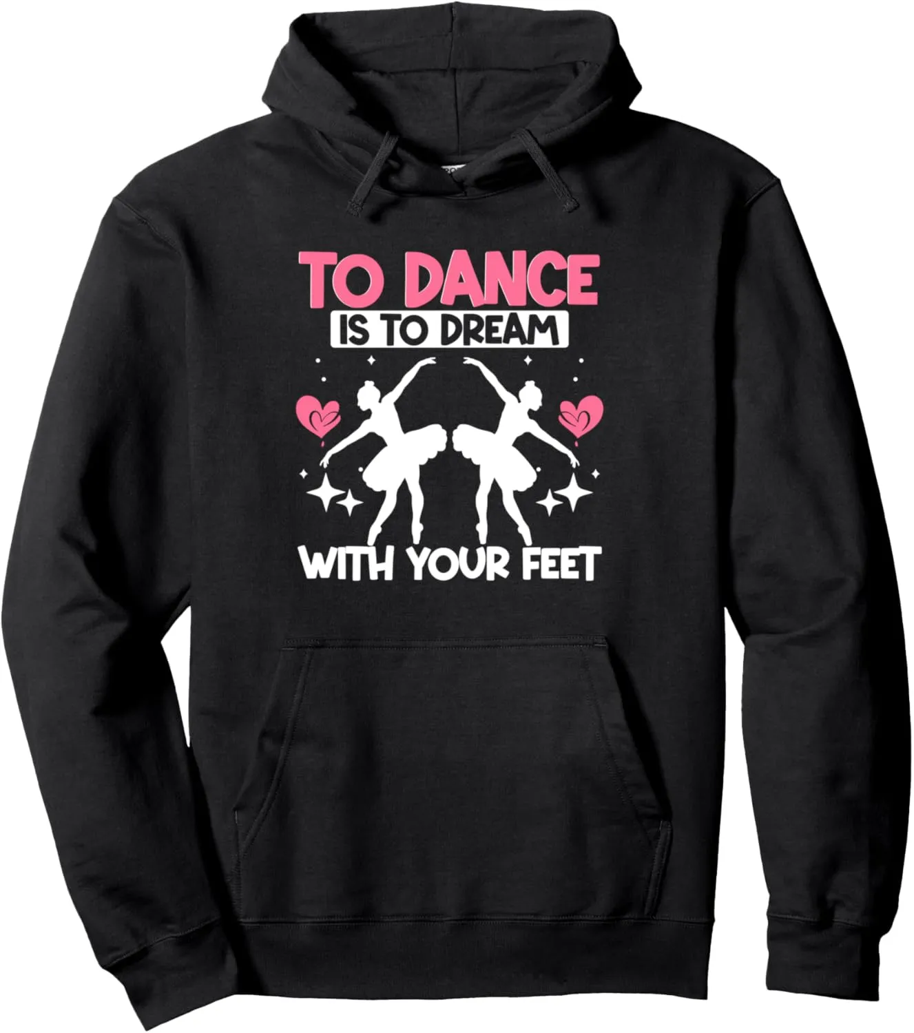 Ballet Ballerina Dancing Pointe Shoes Pirouette Women Kids Pullover Hoodie