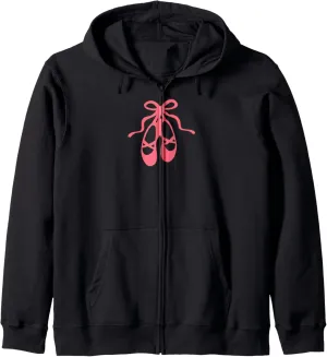Ballet Dance shoes Zip Hoodie