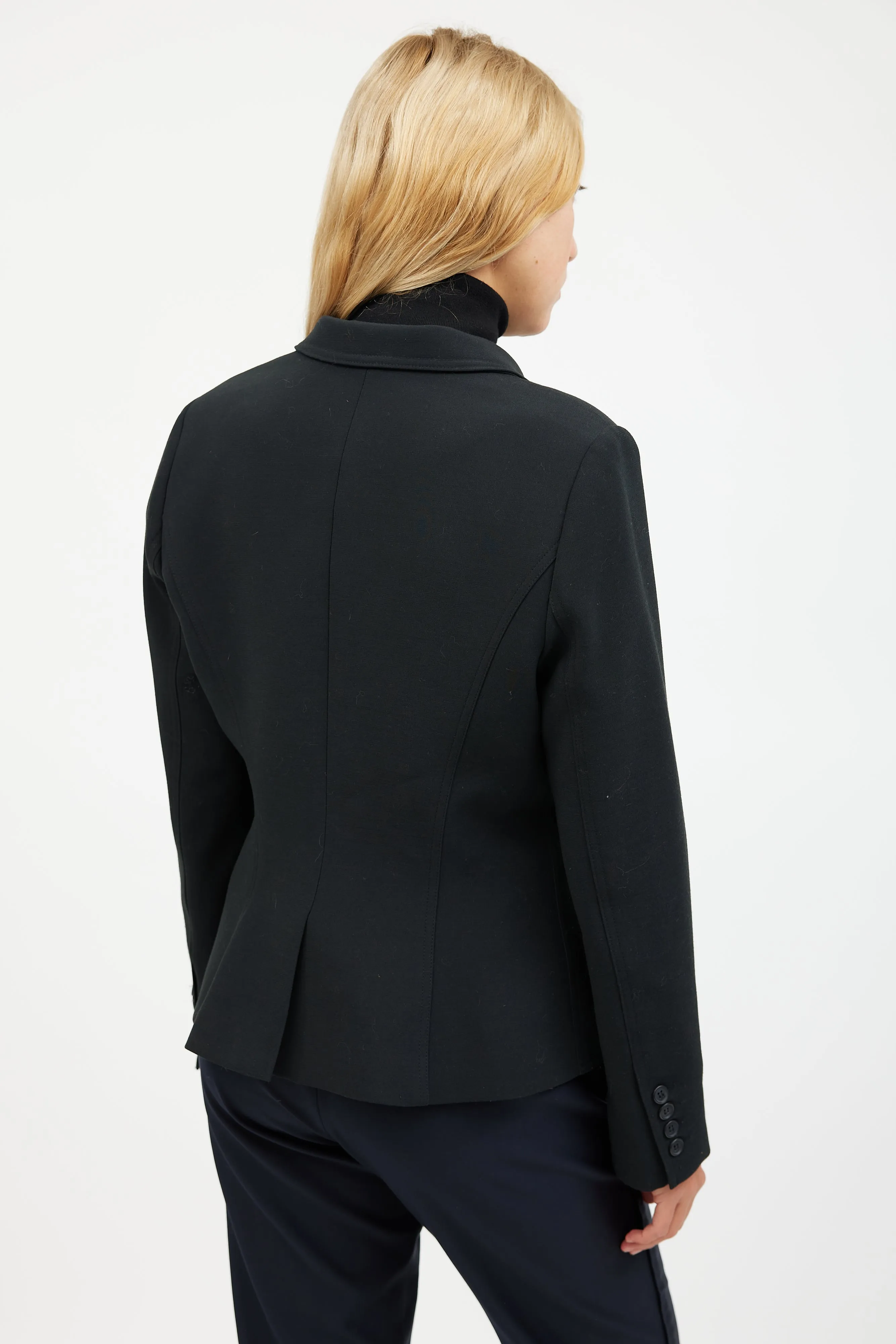 Black & Gold Double Breasted Blazer