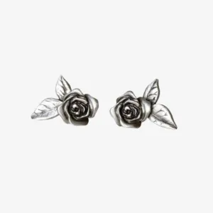 Blackened Rose Studs