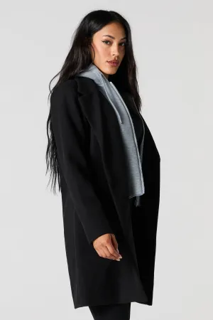 Blouson boutonné combo avec fermeture à glissière