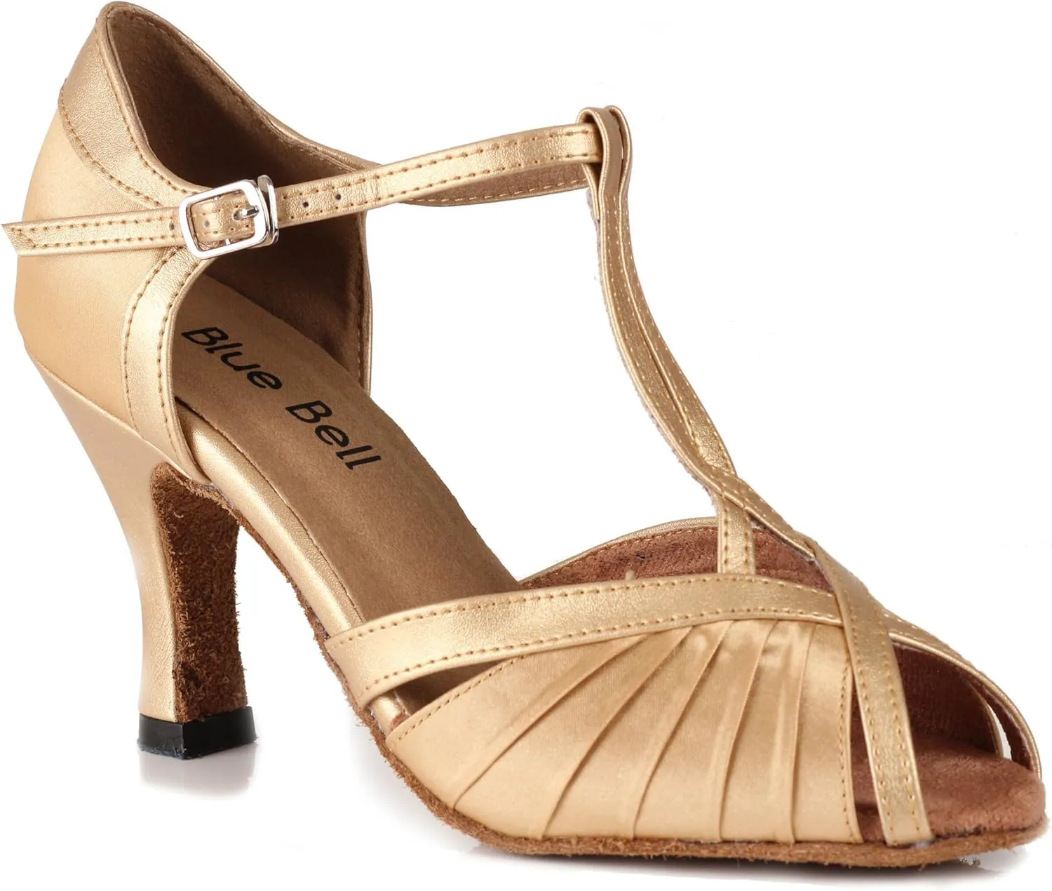 BlueBell Shoes Handmade Women's Ballroom Latin Salsa Competition Dance Shoes-Ashley 2.5" Heel - Brown