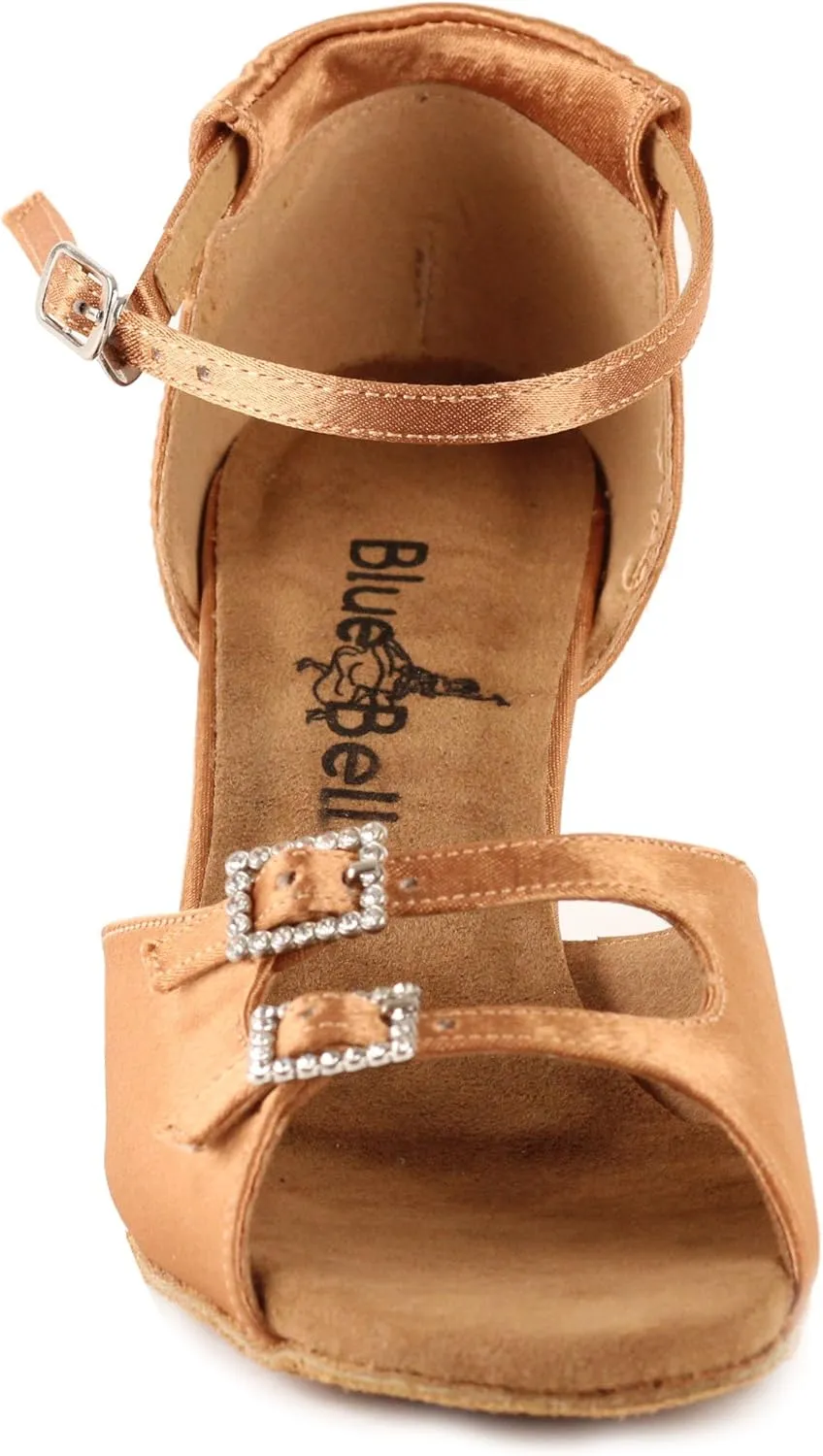 BlueBell Shoes Handmade Women's Ballroom Latin Salsa Competition Dance Shoes-Mary- 2.5" Heel-Tan