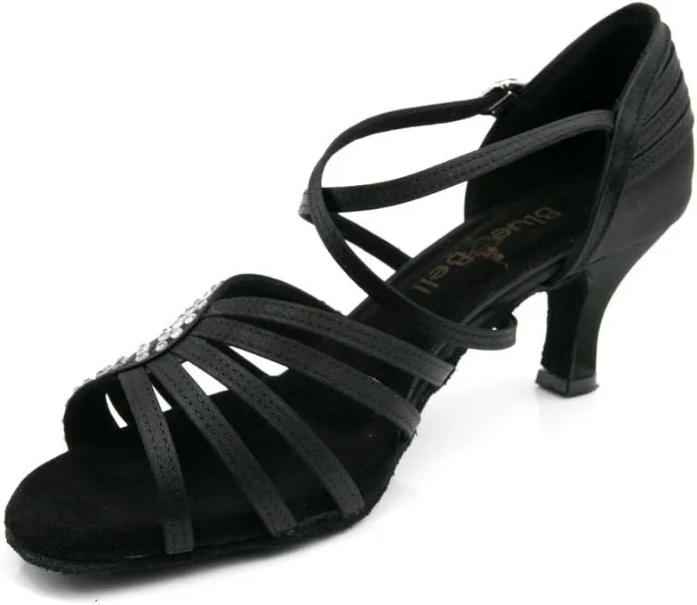 BlueBell Shoes Handmade Women's Ballroom Salsa Wedding Competition Dance Shoes Electra 2.5" Heel-Black