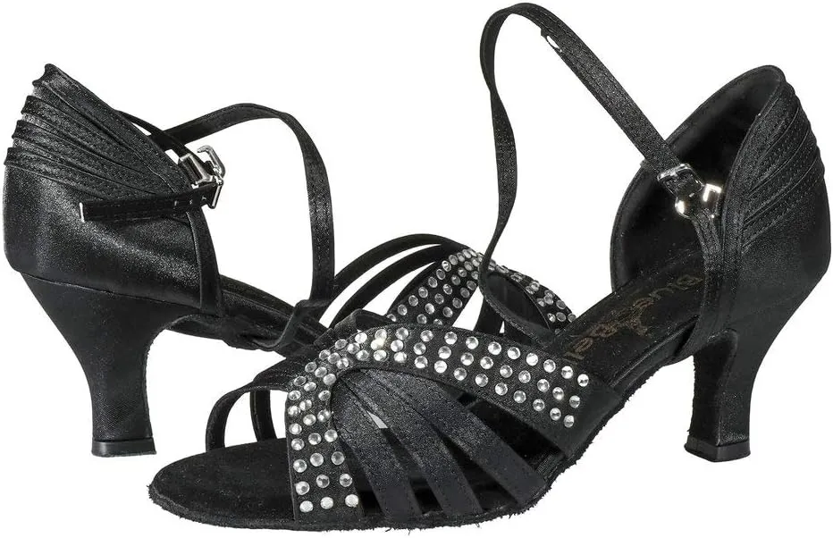 BlueBell Shoes Handmade Women's Ballroom Salsa Wedding Competition Dance Shoes Electra 2.5" Heel-Black