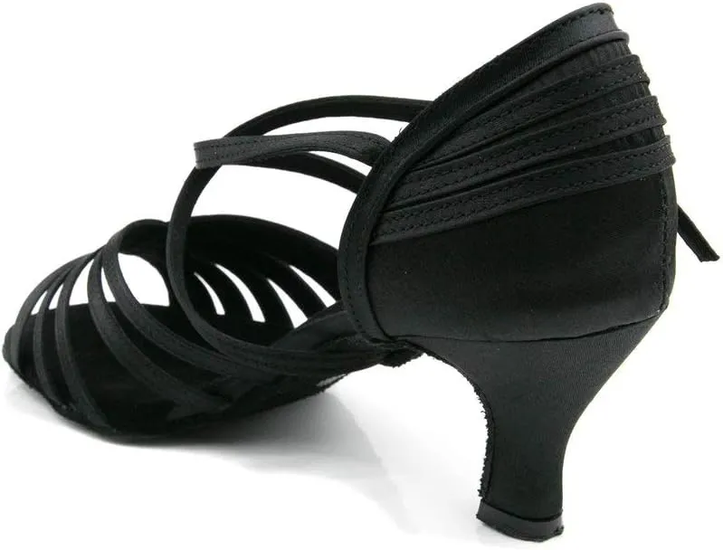 BlueBell Shoes Handmade Women's Ballroom Salsa Wedding Competition Dance Shoes Electra 2.5" Heel-Black