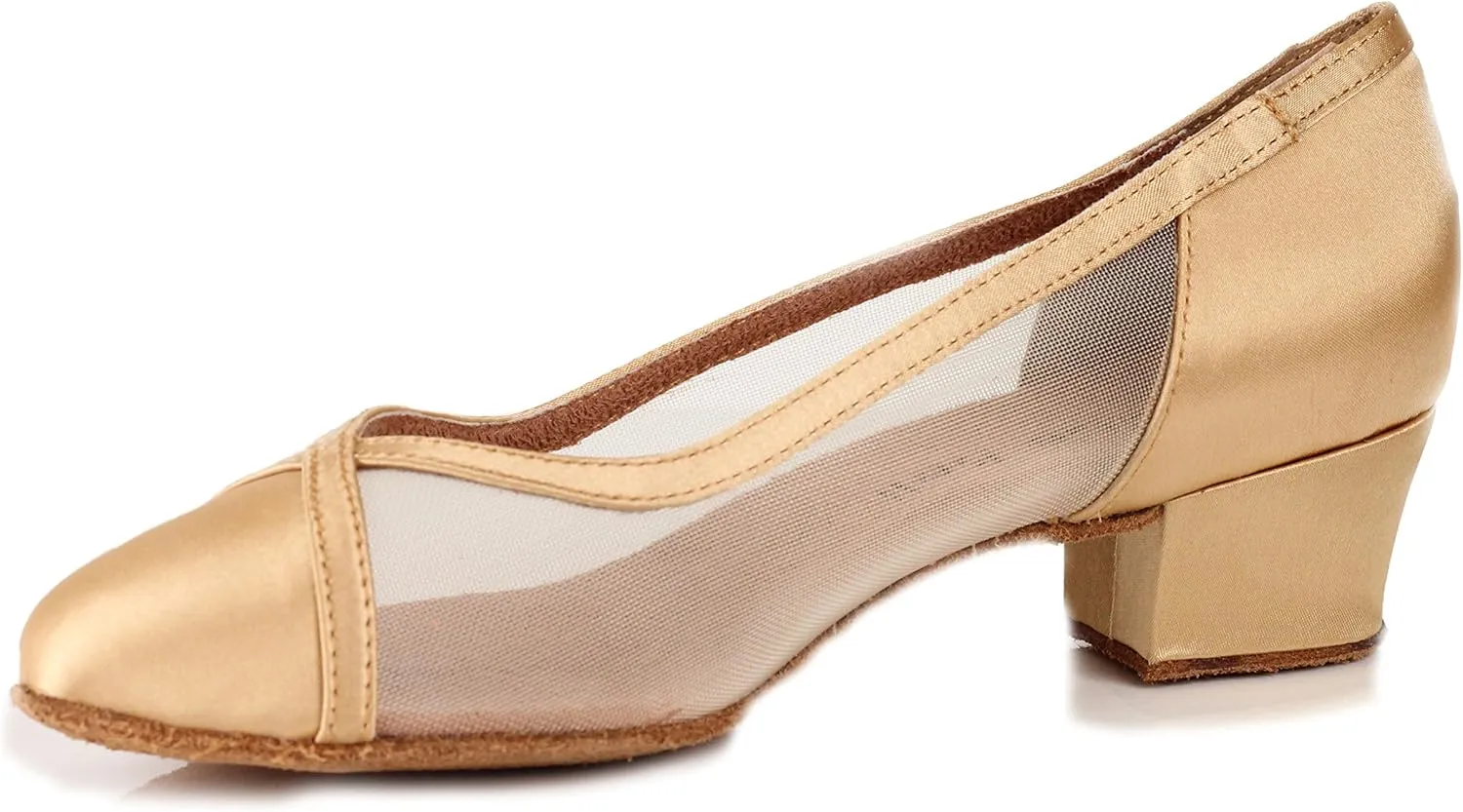 BlueBell Shoes Handmade Women's Ballroom Salsa Wedding Competition Dance Shoes Leslie 1.6" Heel - Tan