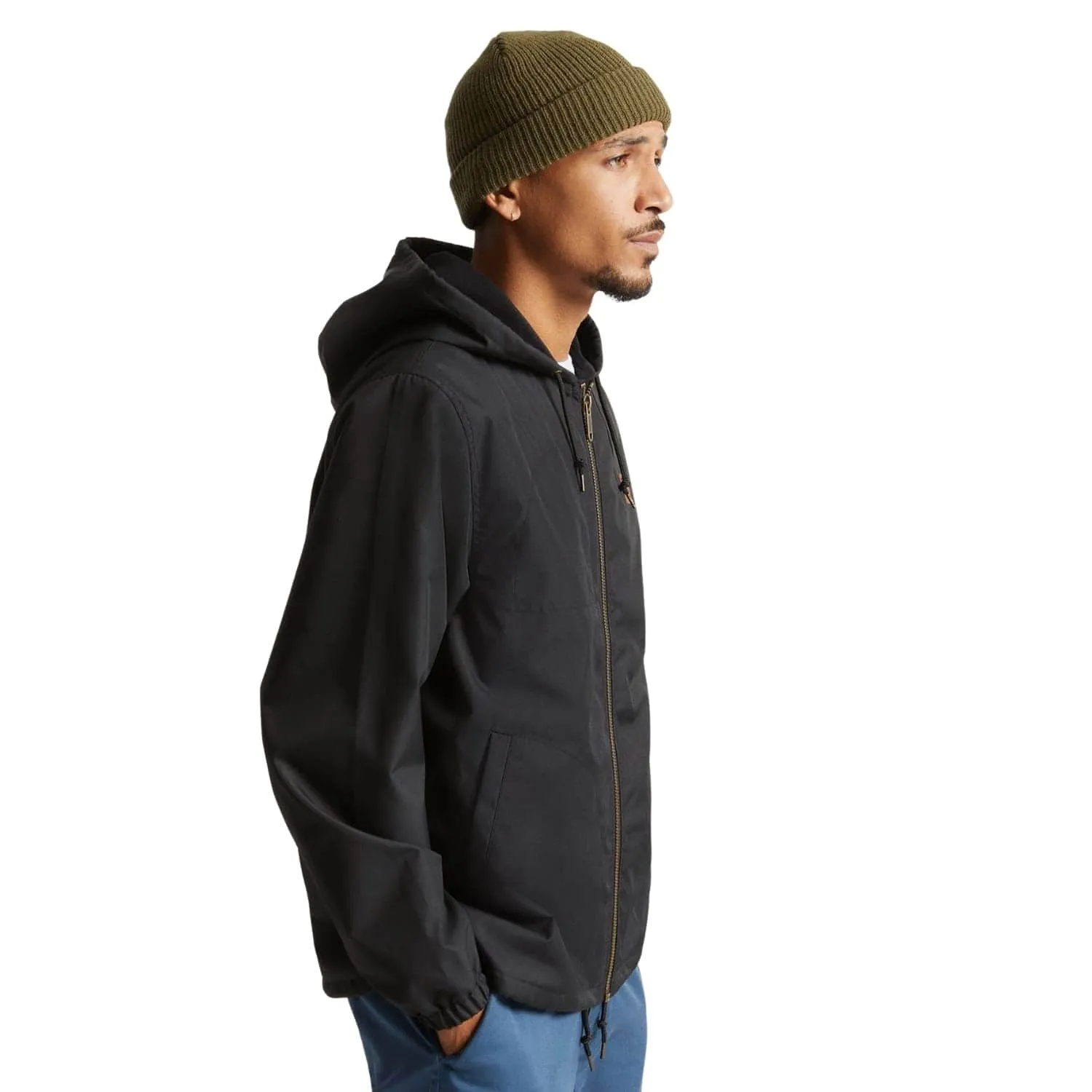 Brixton Claxton Beta Zip Hooded Jacket - Black