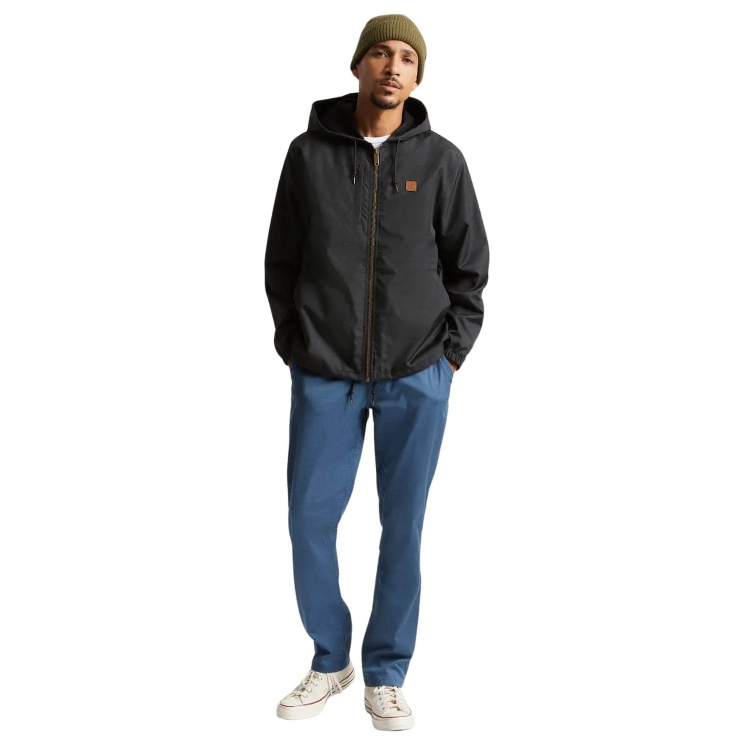 Brixton Claxton Beta Zip Hooded Jacket - Black