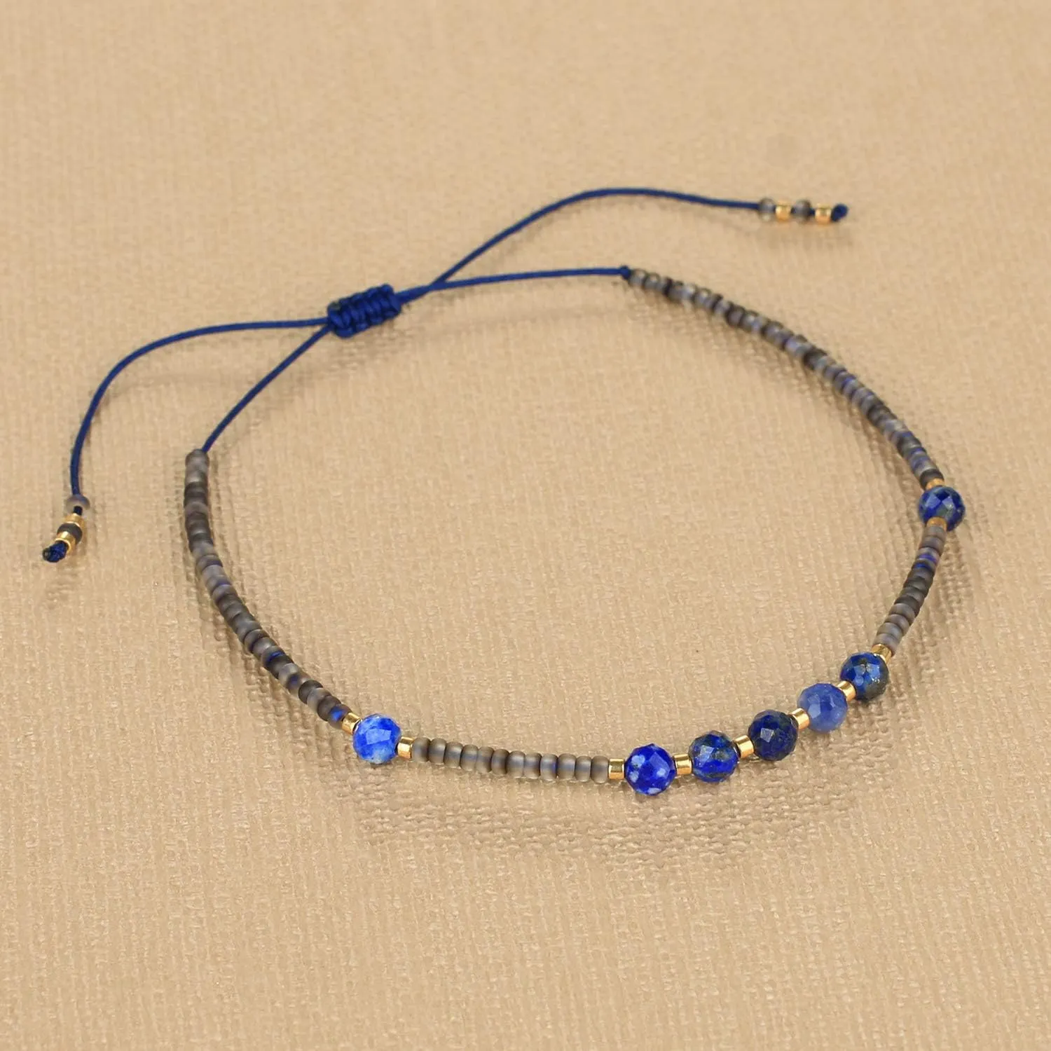 CQUAN CHI Charm Pearl Bracelet Handmade Friendship Seed Bead Bracelets Thin Strings Flat Knot Adjustable Women Bracelets