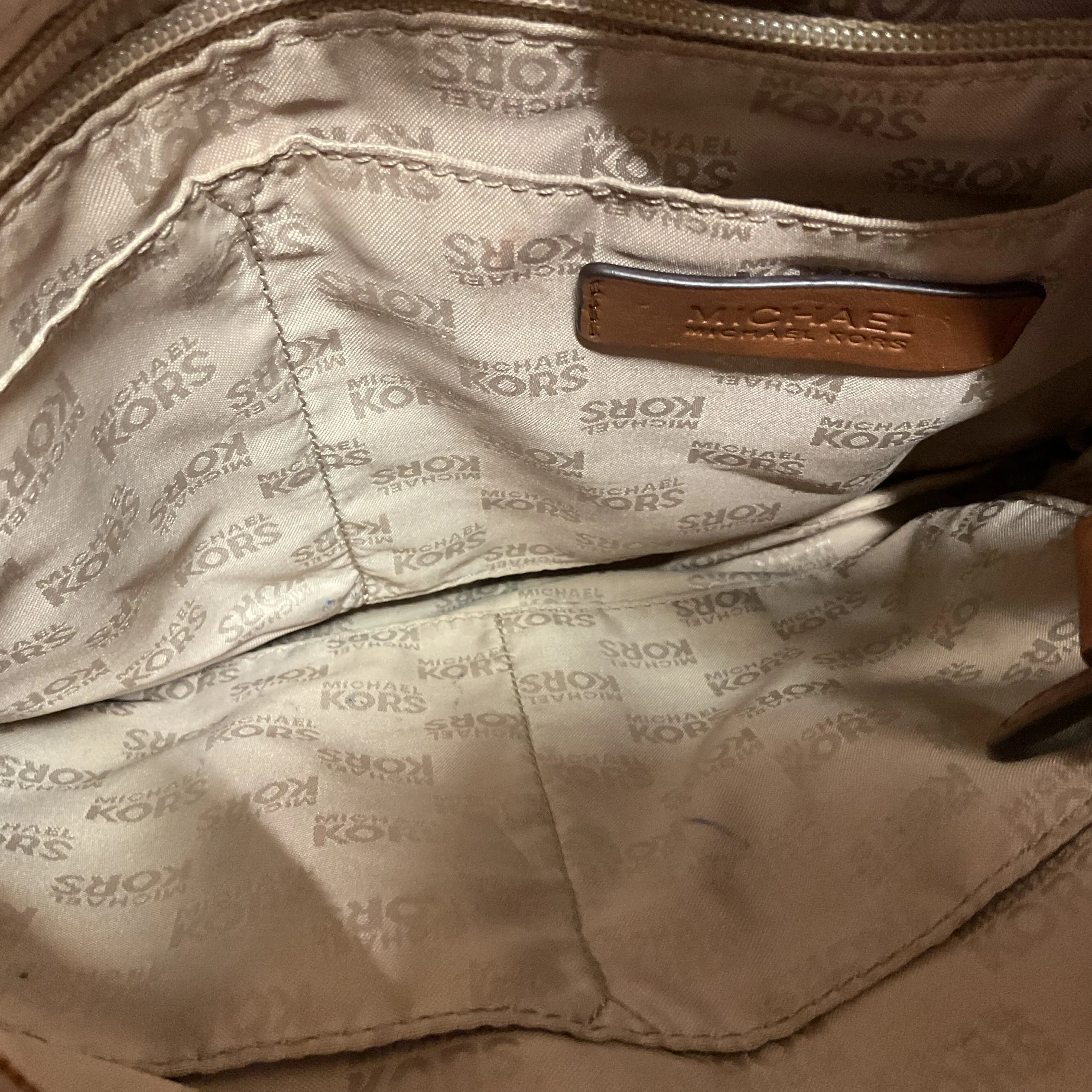 Crossbody Designer By Michael Kors In Brown, Size:Medium