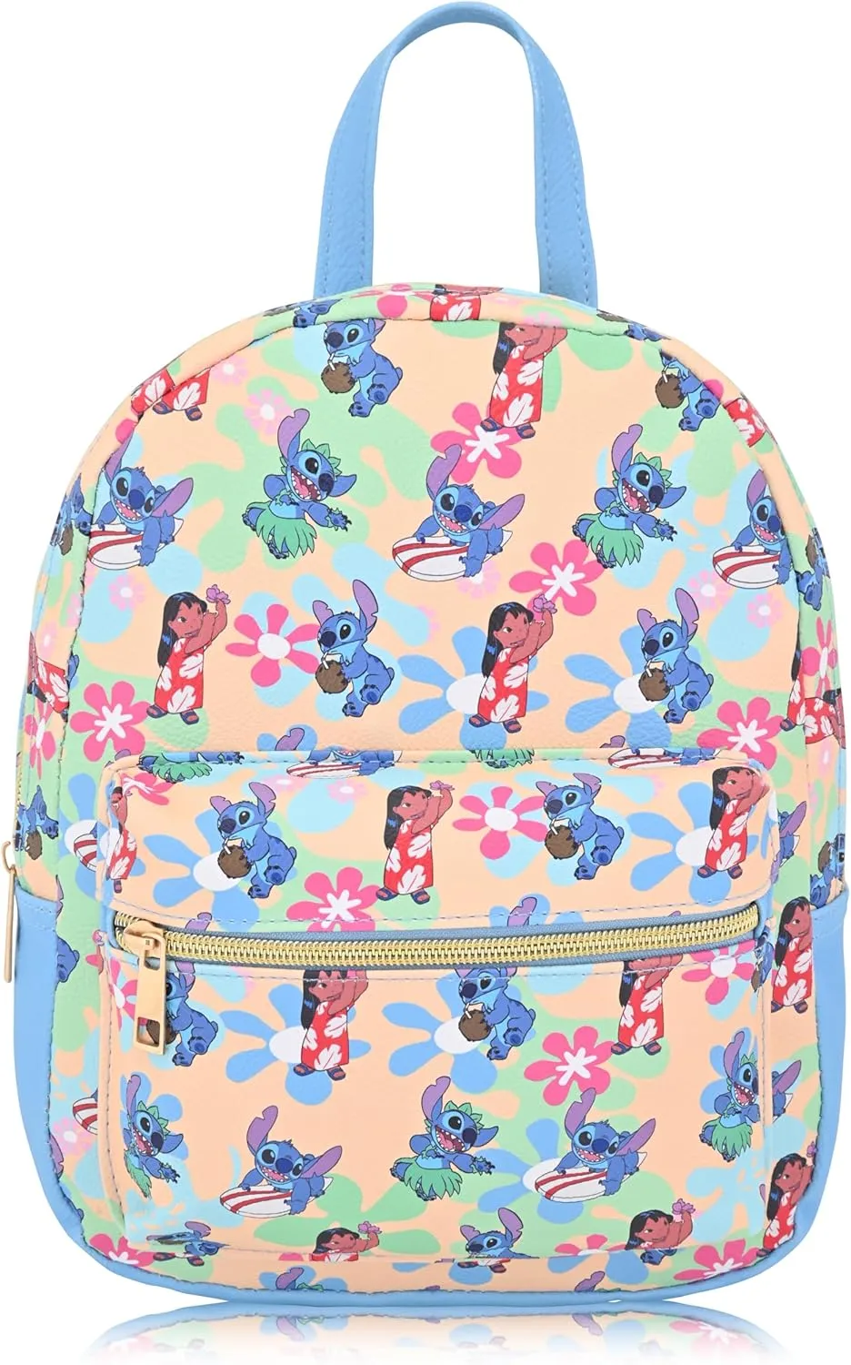 Disney Lilo and Stitch Backpack for Women, Men, Boys, Girls, Unisex | Cute PU Leather 10" Stitch Mini Backpack Purse Shoulder Purse | Stitch Bag and Stitch Accessories