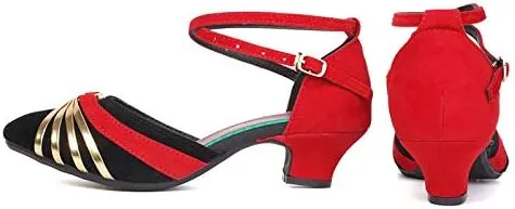 DKZSYIM Women's Latin Dance Shoes Ballroom Practice Performance Dance Shoes Model DYBJ