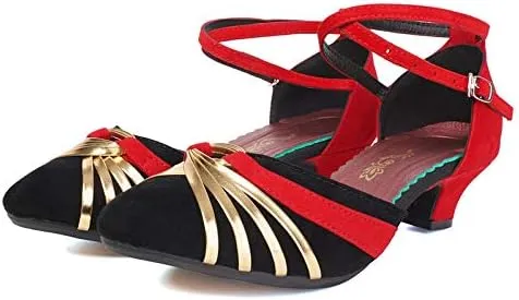 DKZSYIM Women's Latin Dance Shoes Ballroom Practice Performance Dance Shoes Model DYBJ