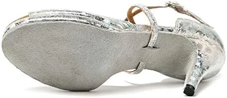 DKZSYIM Women's Latin Dance Shoes Ballroom Practice Performance Dance Shoes Model YCL391