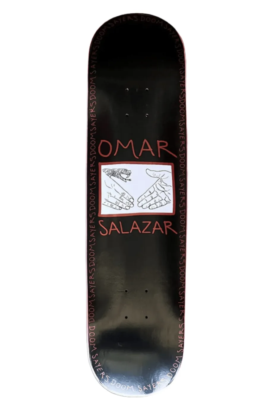 DOOM SAYERS CLUB DECK SNAKE SHAKE OMAR 8.25 - BLACK/RED
