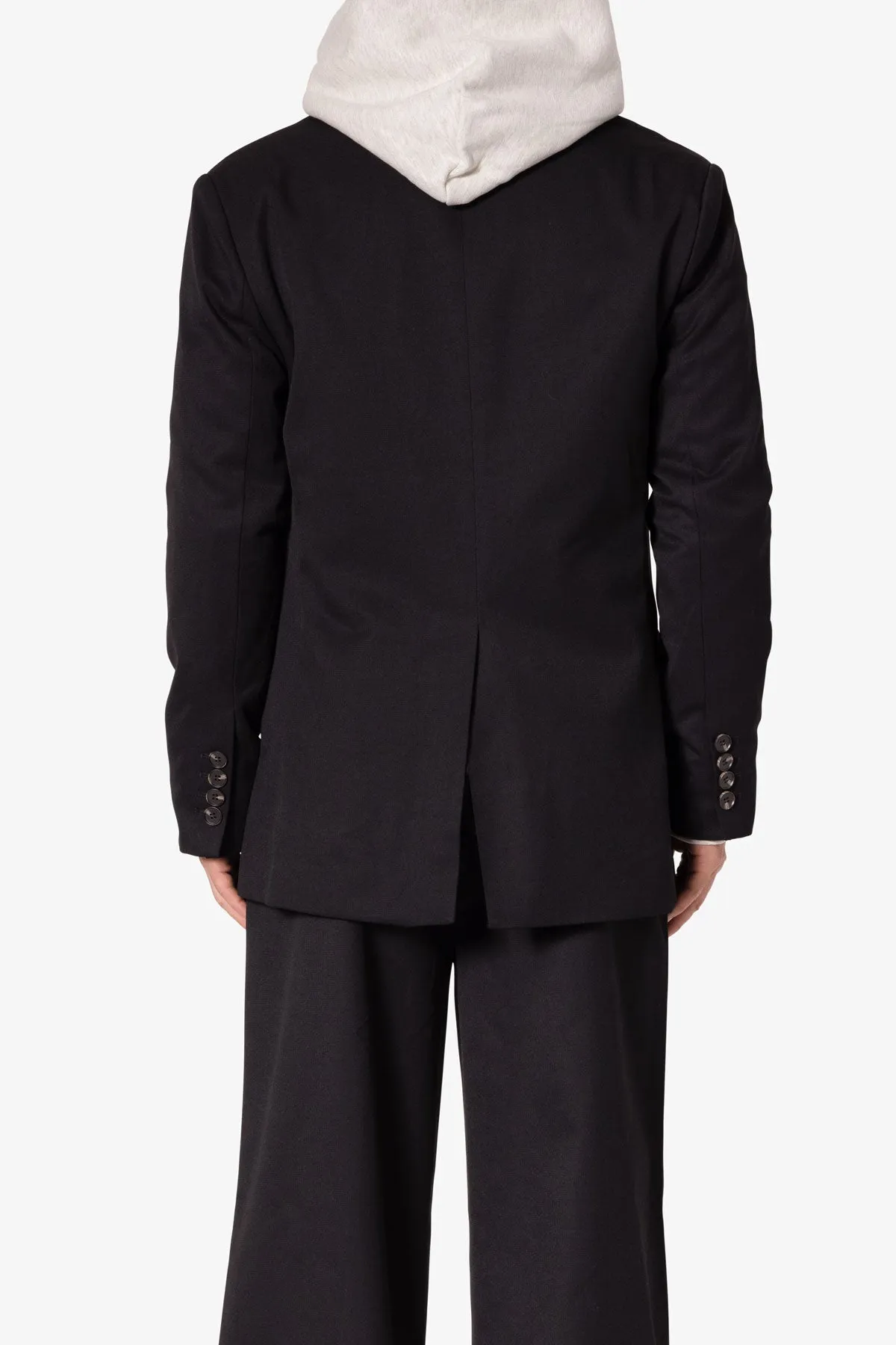 Double Breasted Suit Jacket - Black