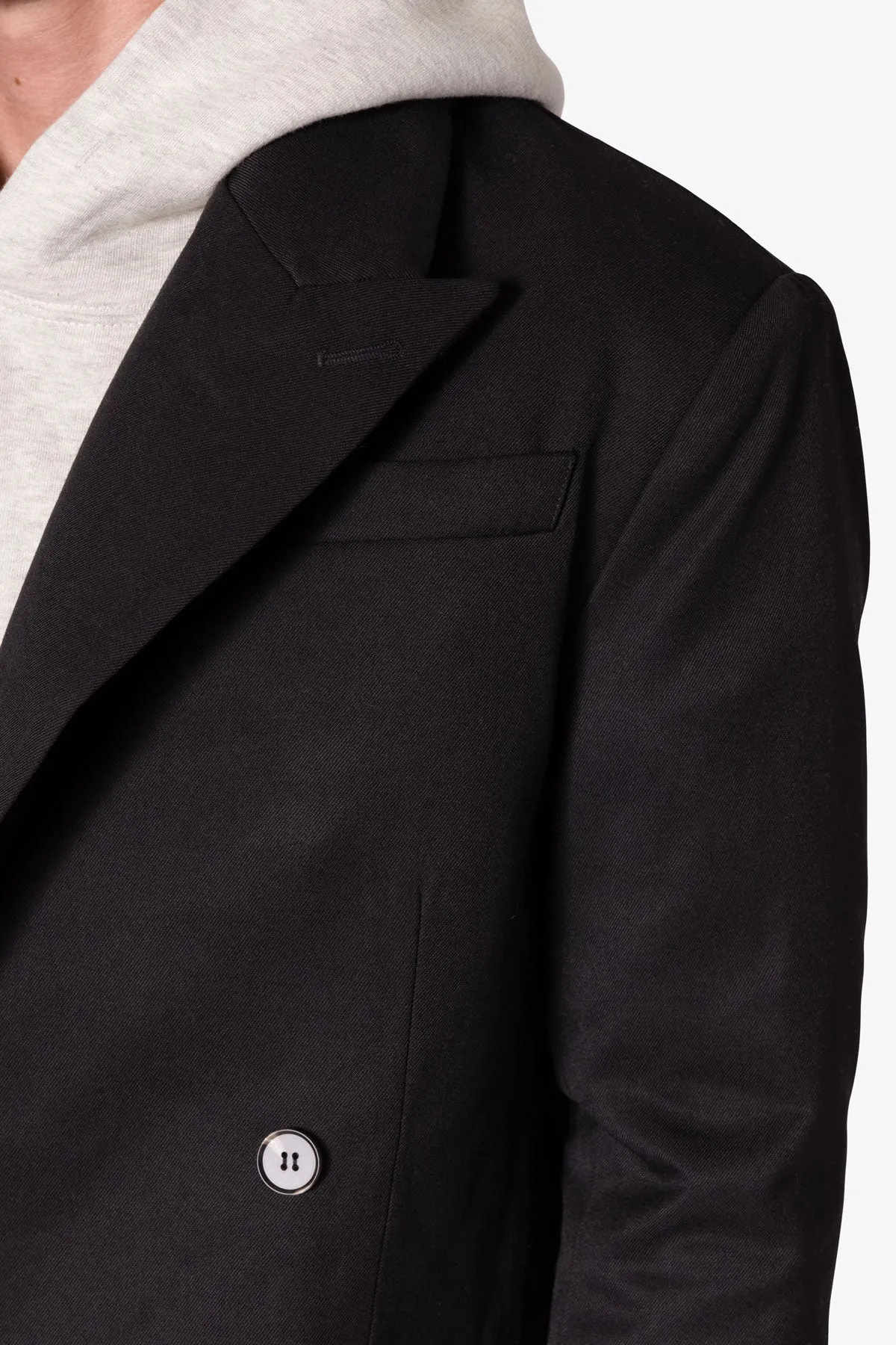 Double Breasted Suit Jacket - Black