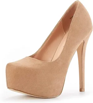 DREAM PAIRS Women's Swan-30 High Heel Platform Dress Pump Shoes